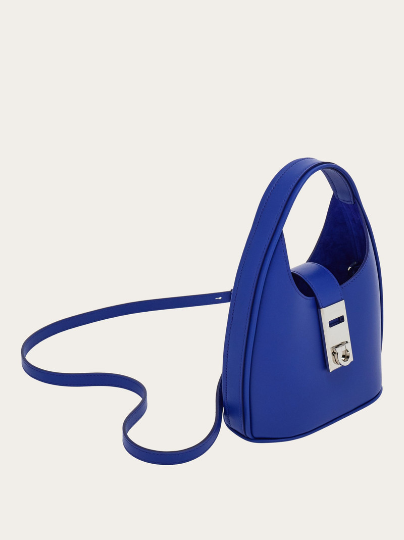 Mini Hobo bag with Gancini buckle 8