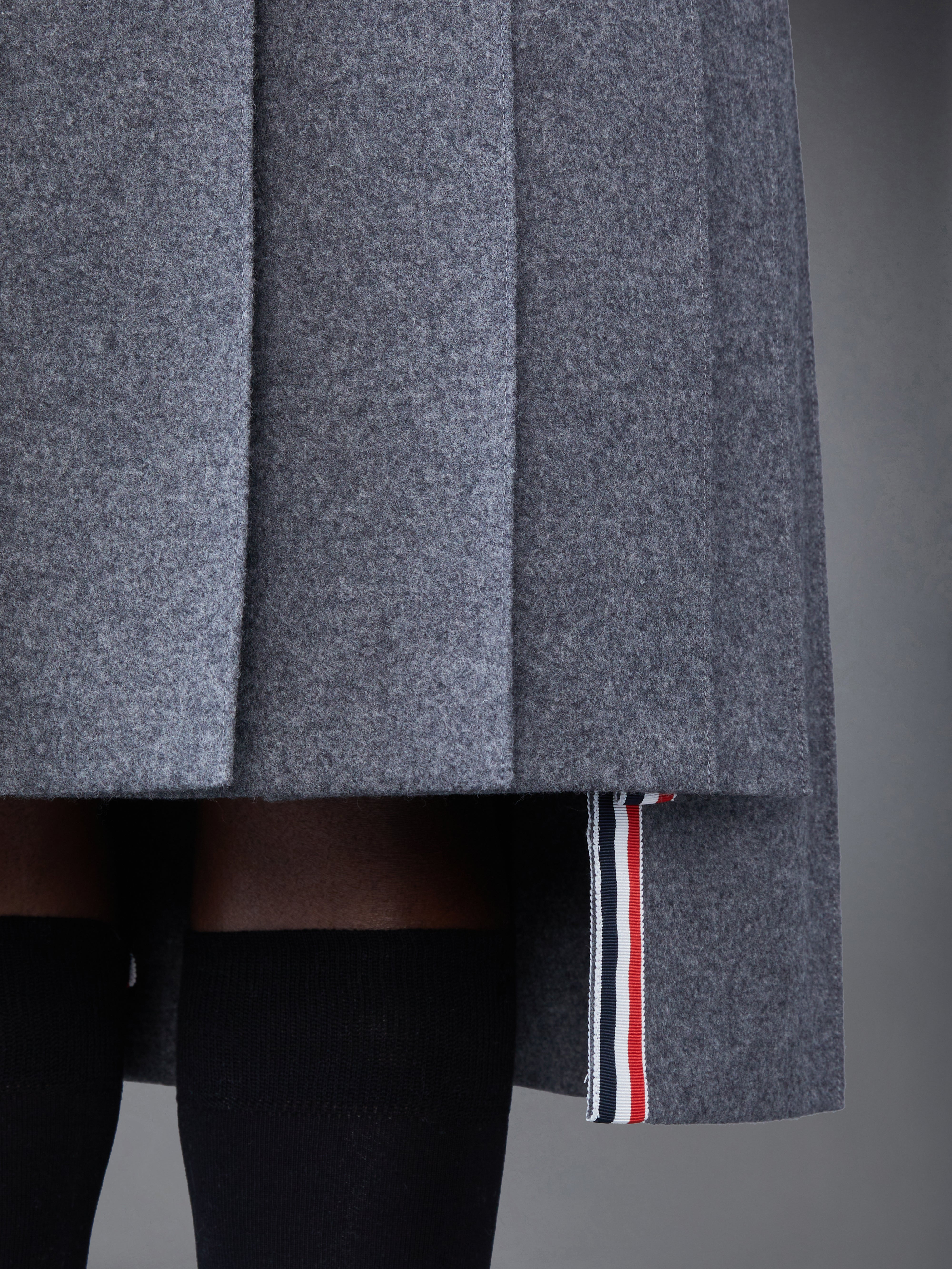 WOOL FLANNEL 2003 CLASSIC PLEATED SKIRT - 5