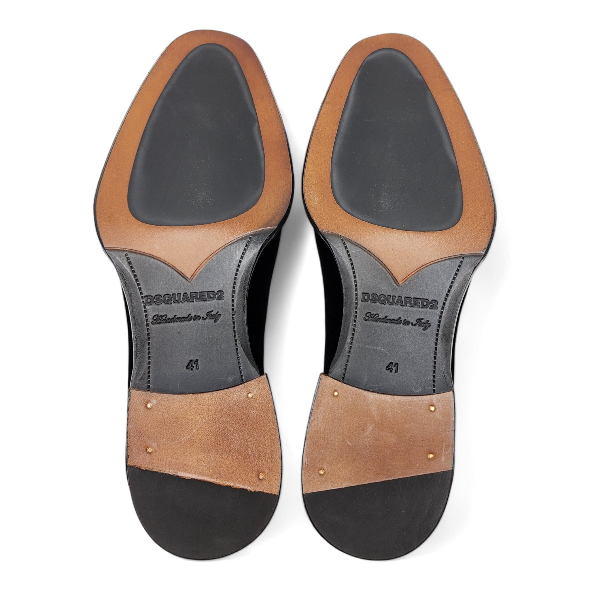 Dsquared2 Bow Detail Velvet Loafers in Black 41 - 6