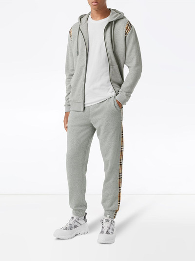 Burberry vintage check panel track pants outlook