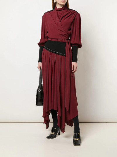 Proenza Schouler fitted sleeves draped dress outlook