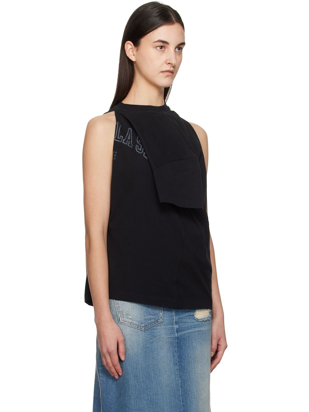 Black Dual Wear Varsity Printed T-shirt - 2