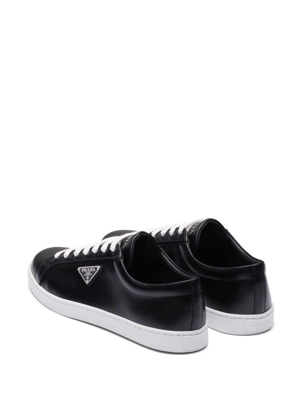 Brushed leather low-top sneakers - 3