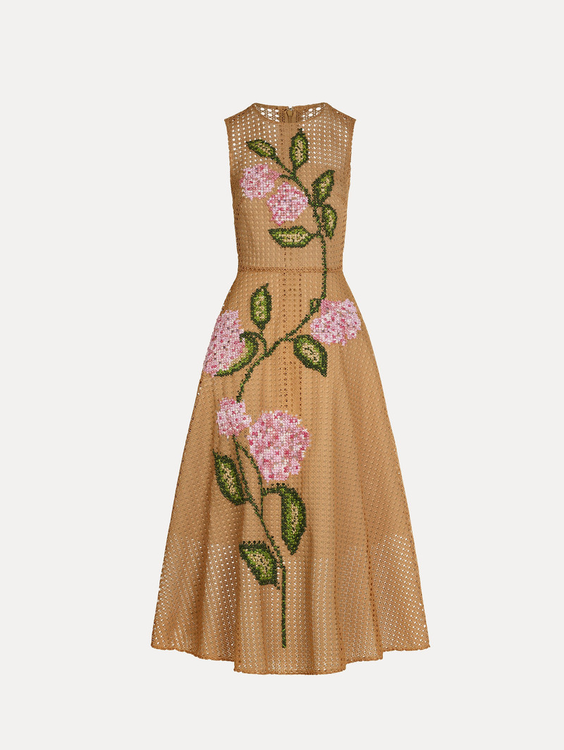 PORCELAIN FLOWER LATTICE DRESS 1