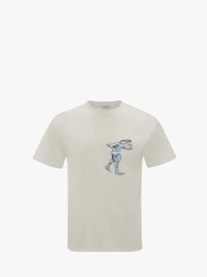 POL ANGLADA PLACED PRINT T-SHIRT - 1
