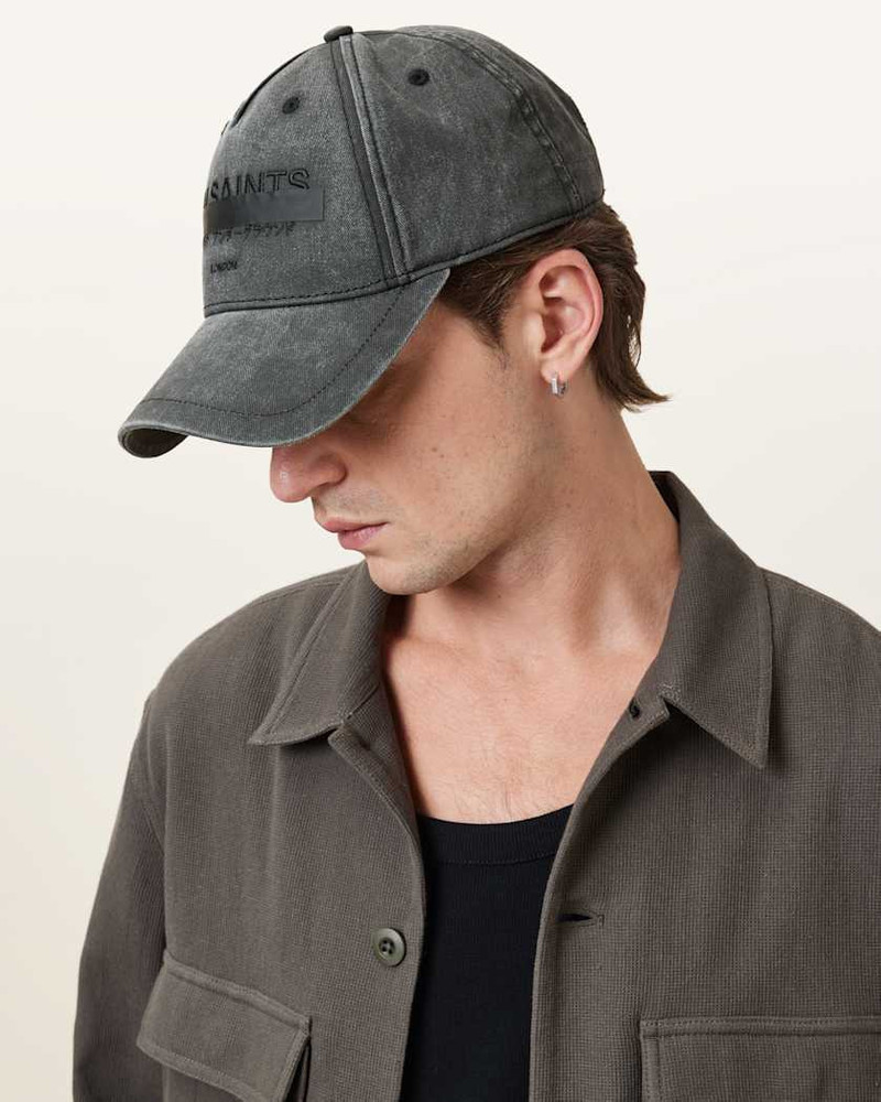 ALLSAINTS REDACT LOGO PRINT BASEBALL CAP outlook