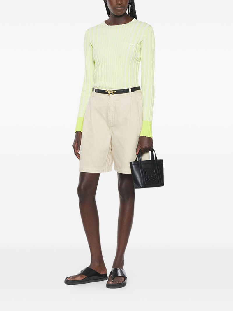 Maison Kitsuné striped logo knitwear outlook