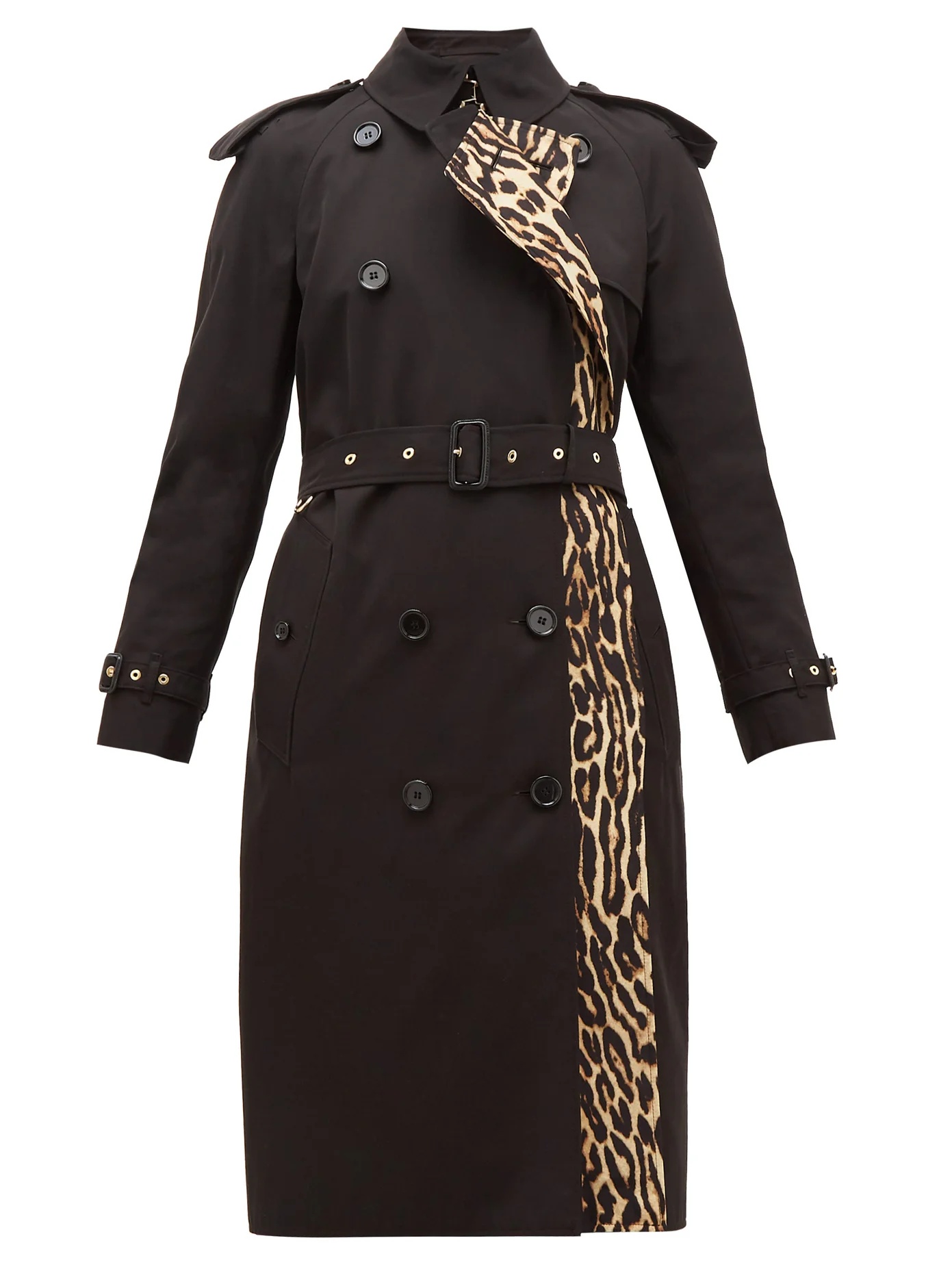 Bridstow leopard-print cotton trench coat - 1