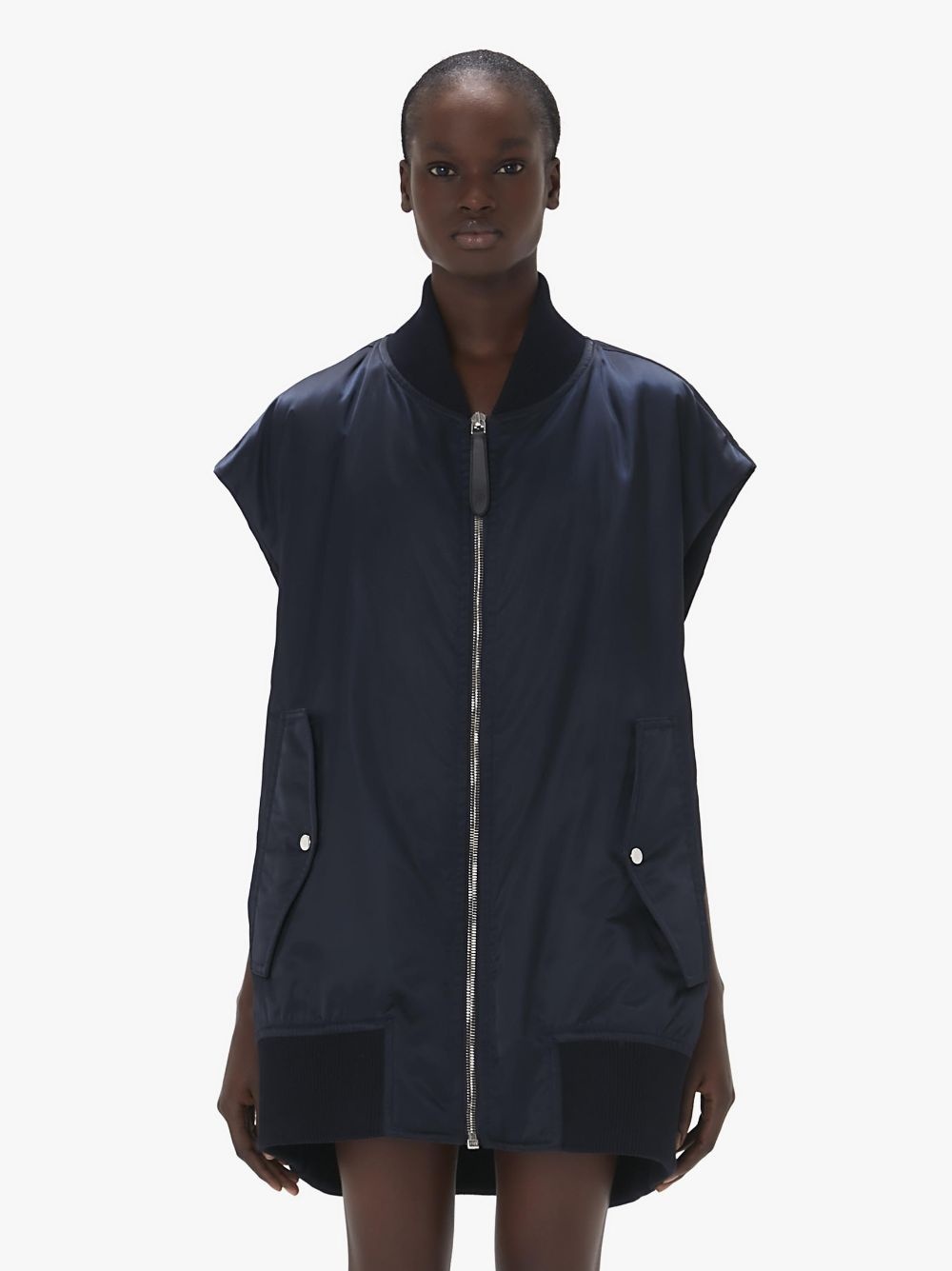 SLEEVELESS BOMBER JACKET - 2