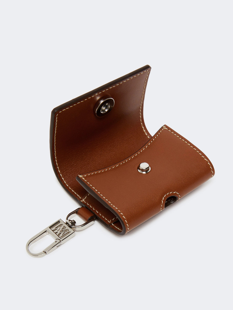 Max Mara EARPHONECASE Leather earphone pouch - AMBER BROWN outlook