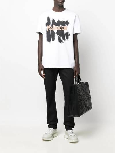 Alexander McQueen graffiti logo print T-shirt outlook