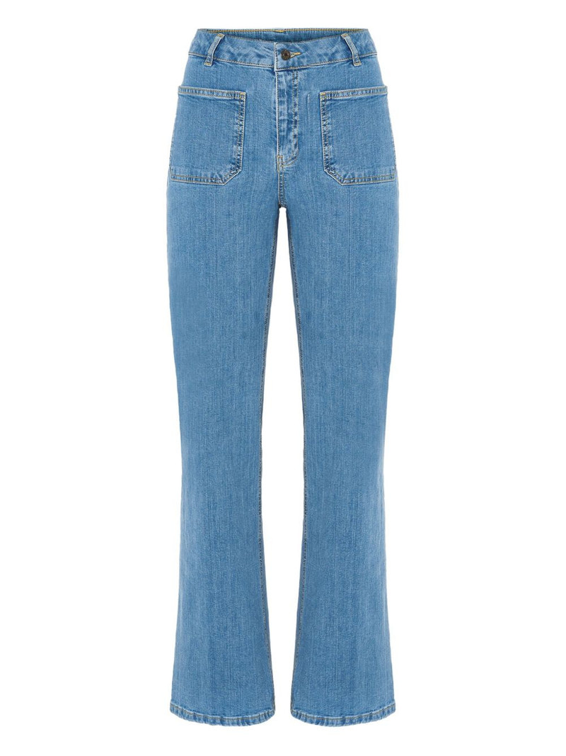 Dompay patch-pocket flared jeans 1