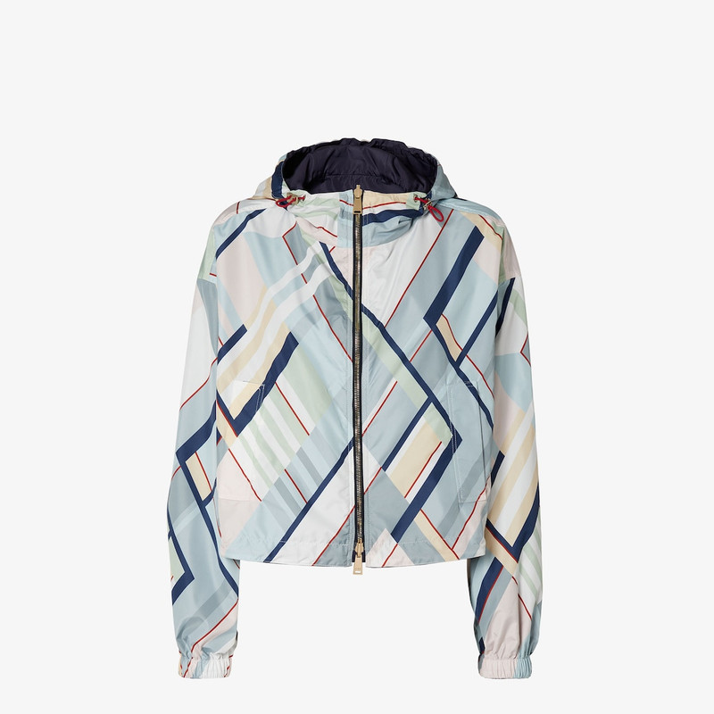Reversible Windbreaker Jacket Multicolor printed nylon windbreaker jacket 1
