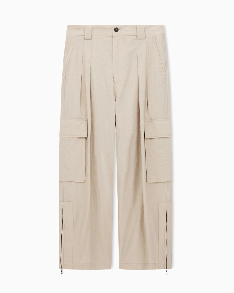 COTTON BLEND CARGO TROUSERS 1
