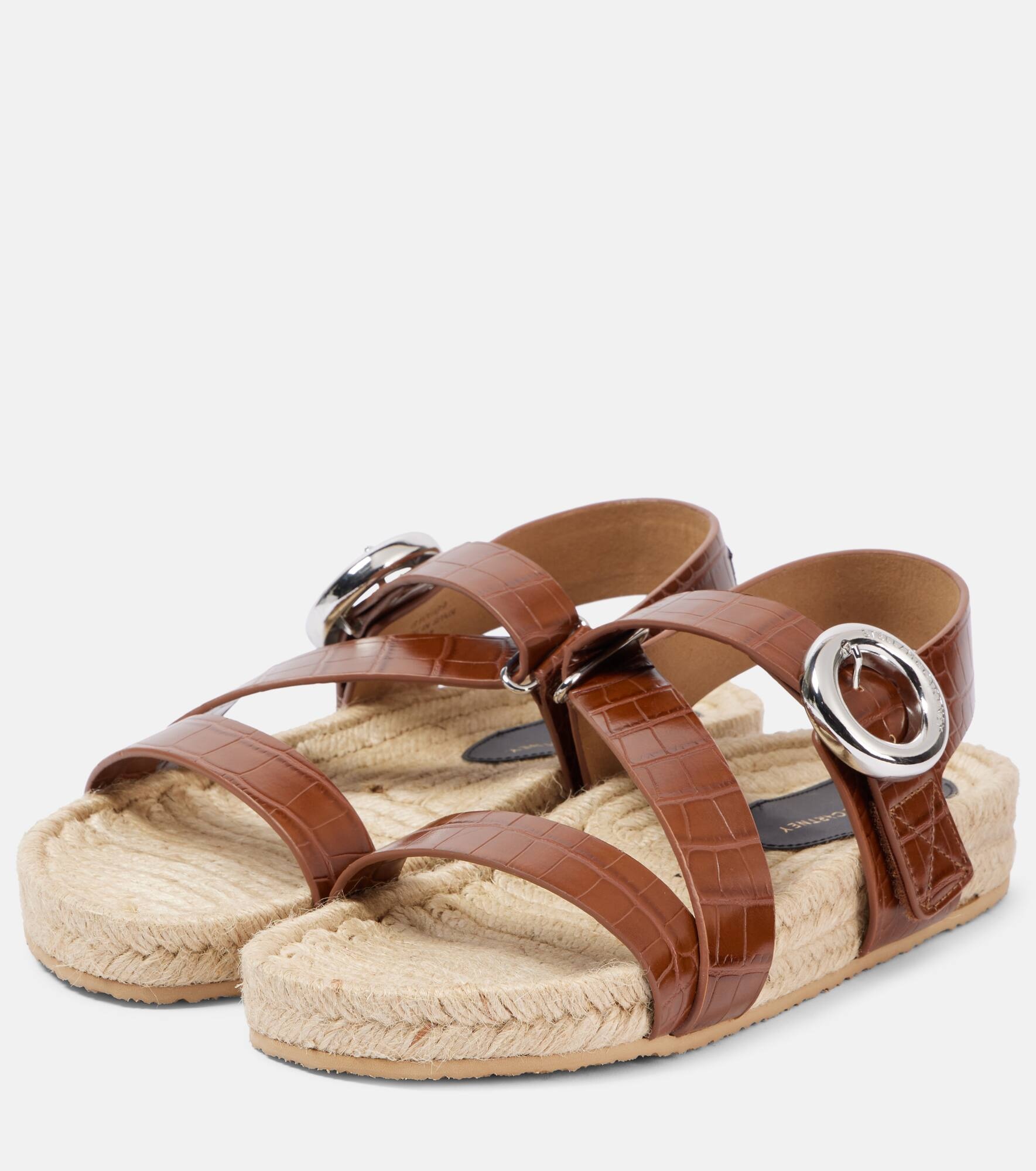 Gaia S-Wave leather espadrille sandals - 4