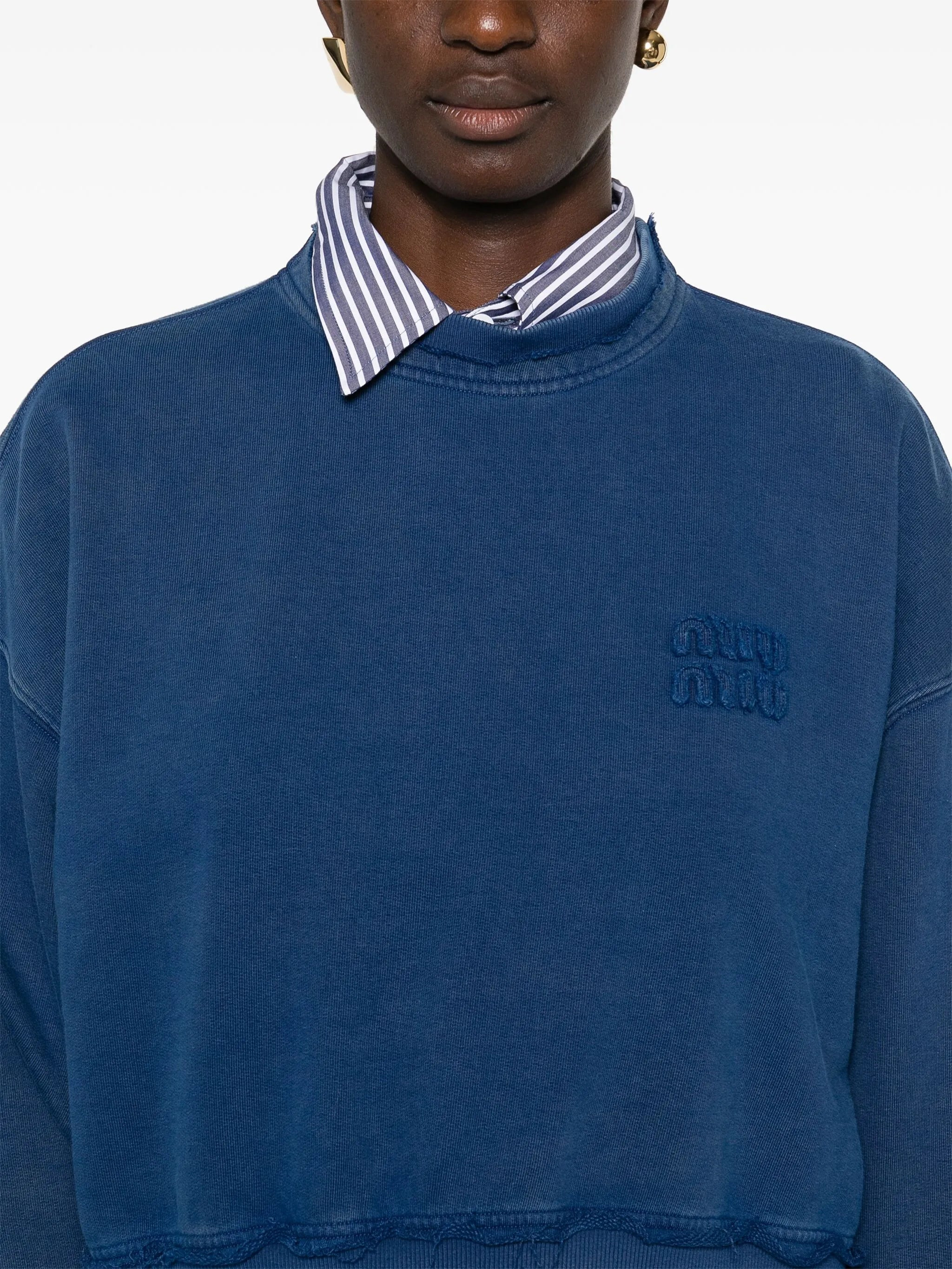 logo-patches cotton sweatshirt - 5