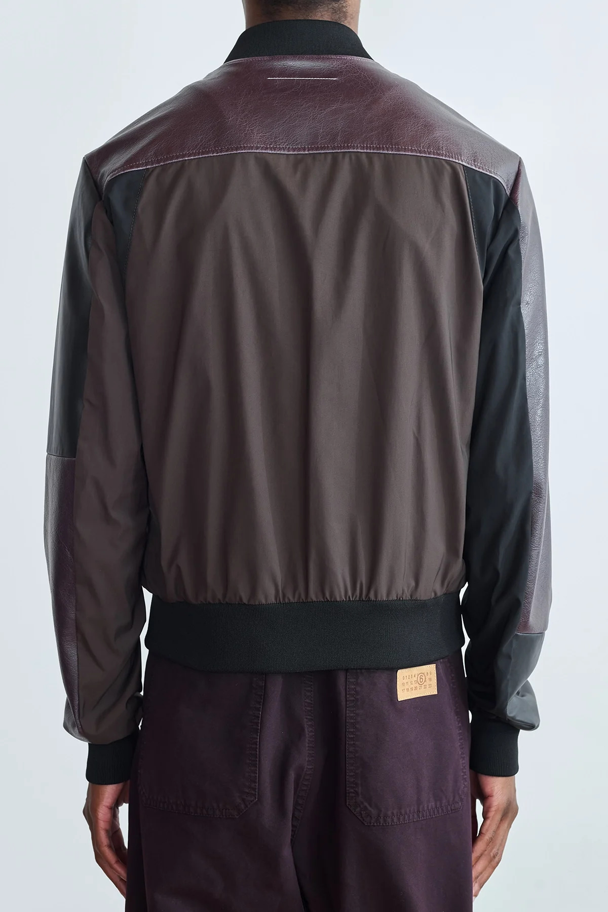 MM6 Maison Margiela Paneled Bomber Jacket Brown/Black/Burgundy - 6