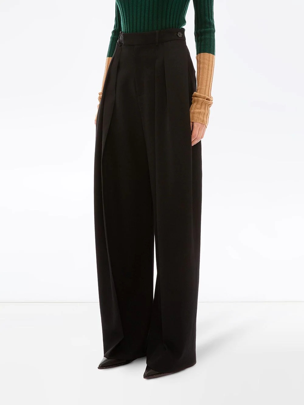 high waisted wide leg trousers - 3