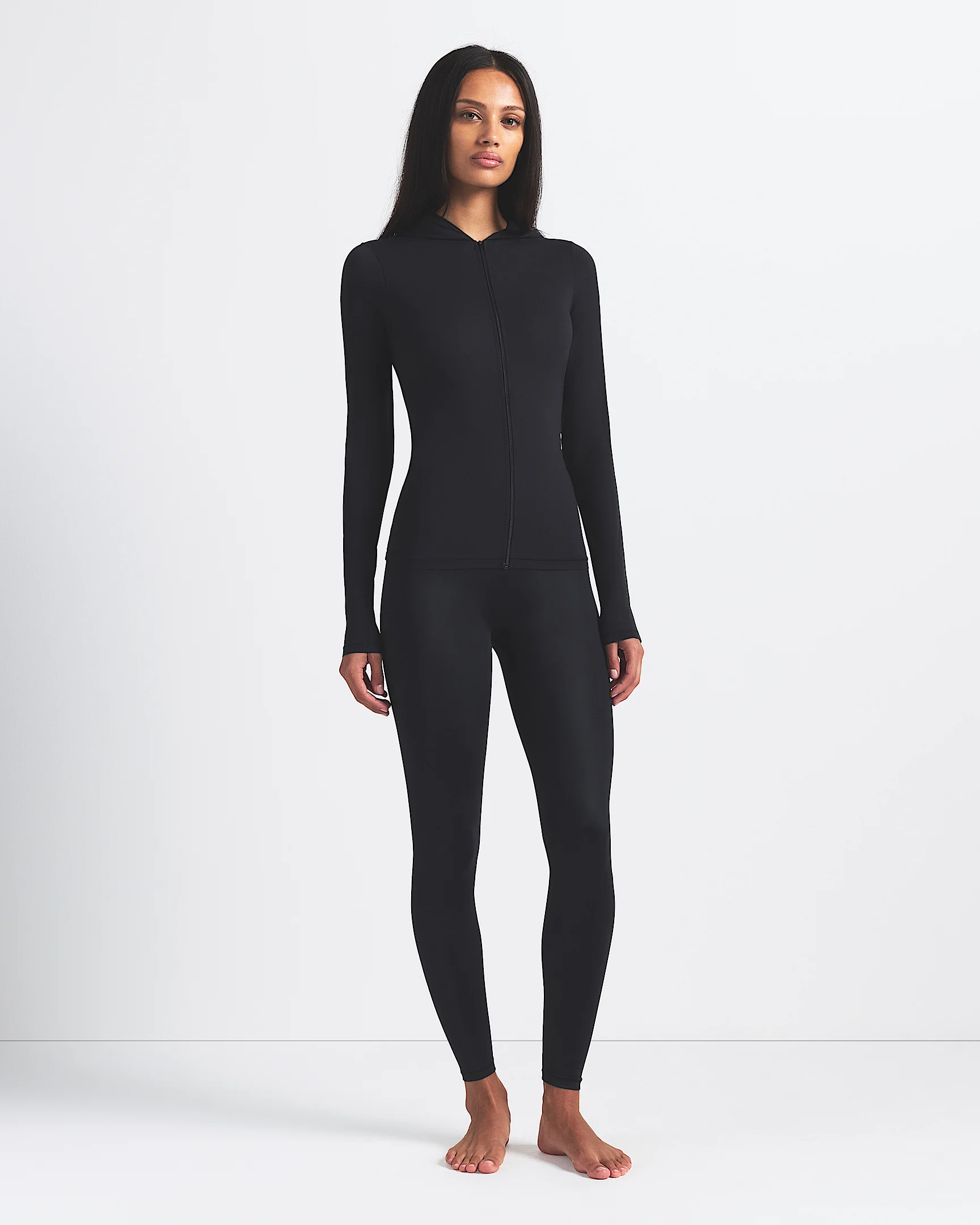 NikeSKIMS Satin Shine Women's High-Waisted Bonded 26" Leggings - 1