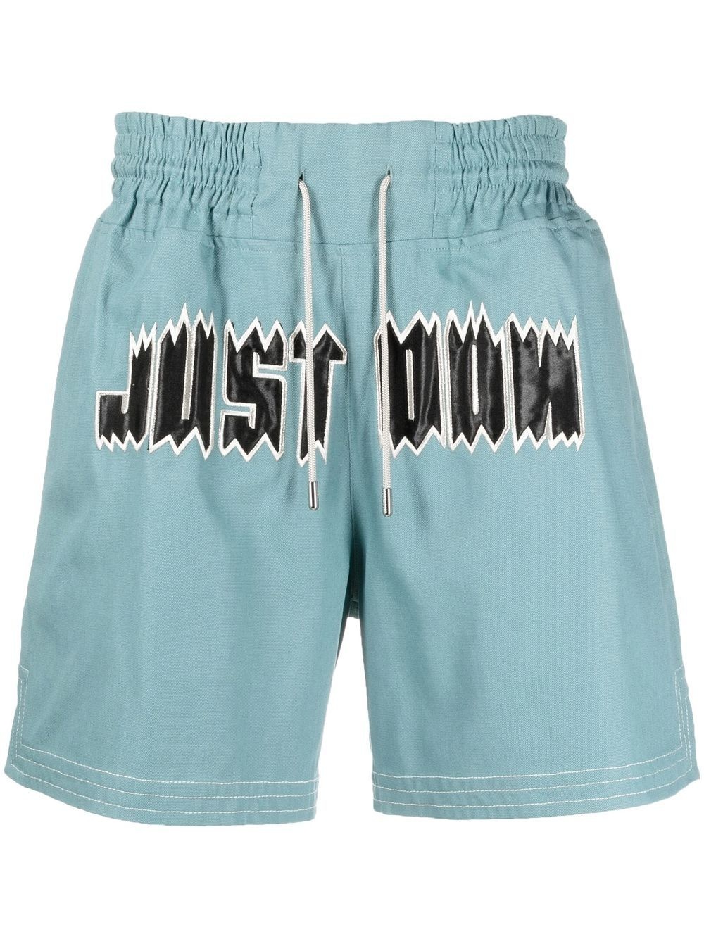 logo-print deck shorts - 1