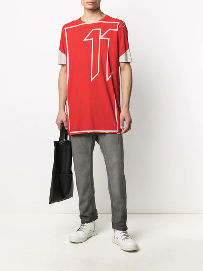 11 by Boris Bidjan Saberi oversized logo print t-shirt outlook