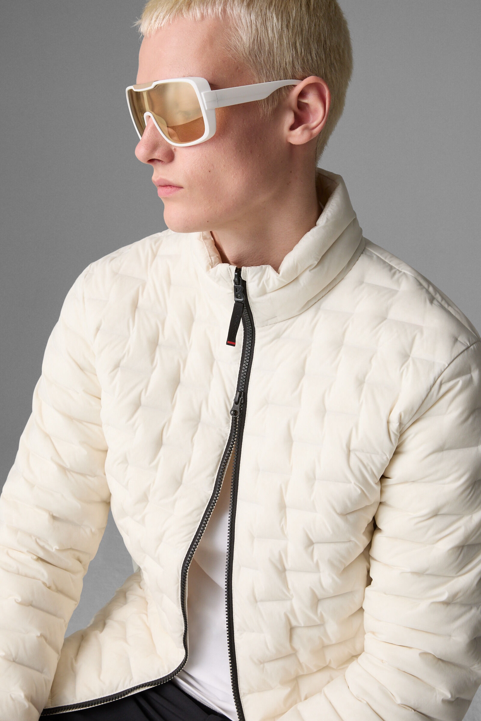 Gray Lightweight down jacket in Off-white - 6