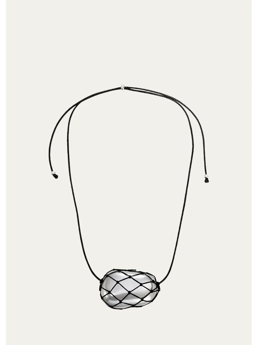 Julia Net Necklace, Silver - 1
