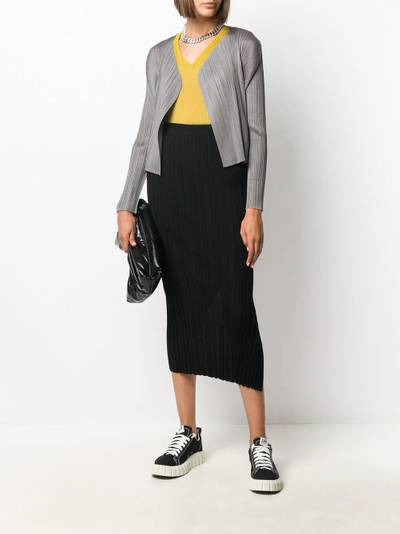 Pleats Please Issey Miyake open-front pleated jacket  outlook