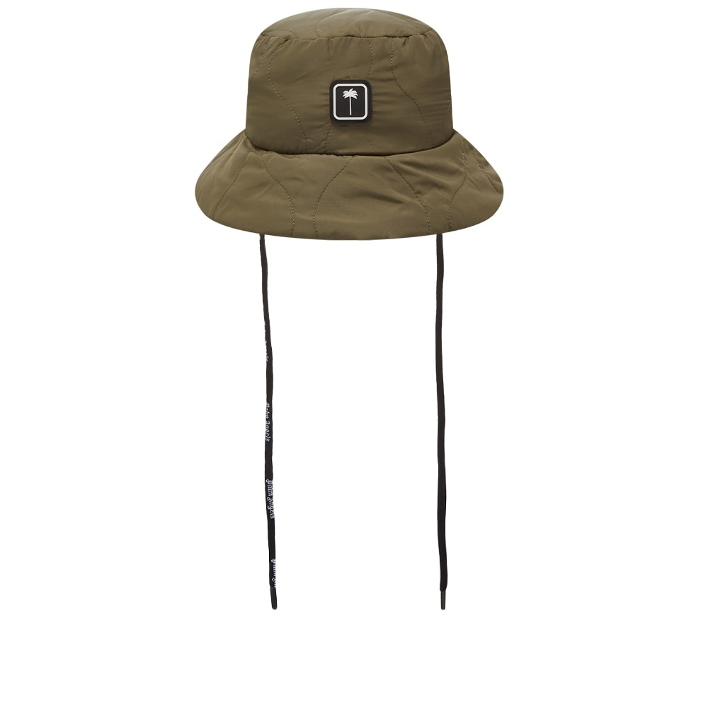 Palm Angels Patch Logo Quilted Bucket Hat - 1