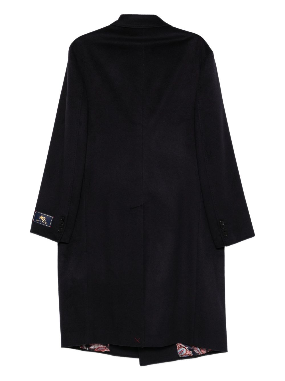 double-breasted paisley-lined coat - 2