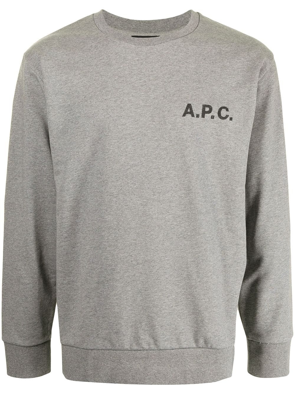 logo-print cotton sweatshirt - 1