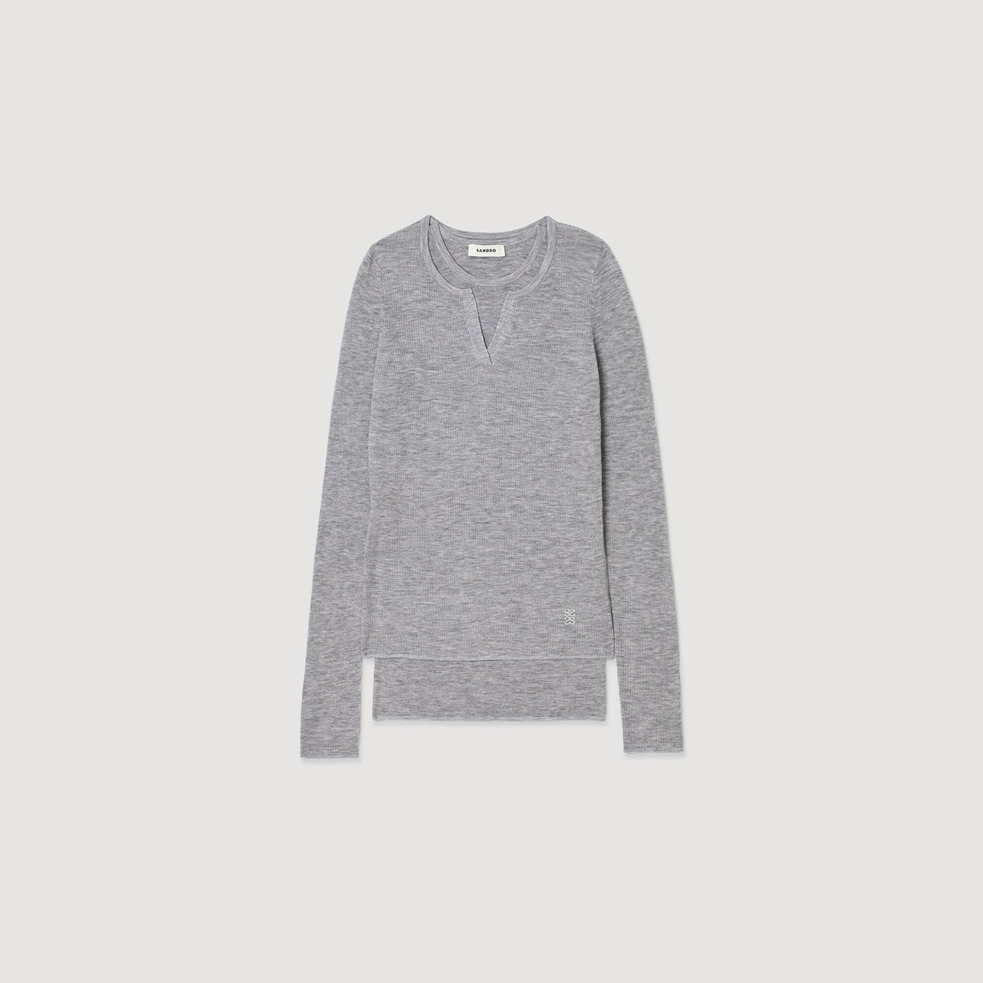 WOOL LAYERED EFFECT SWEATER - 6