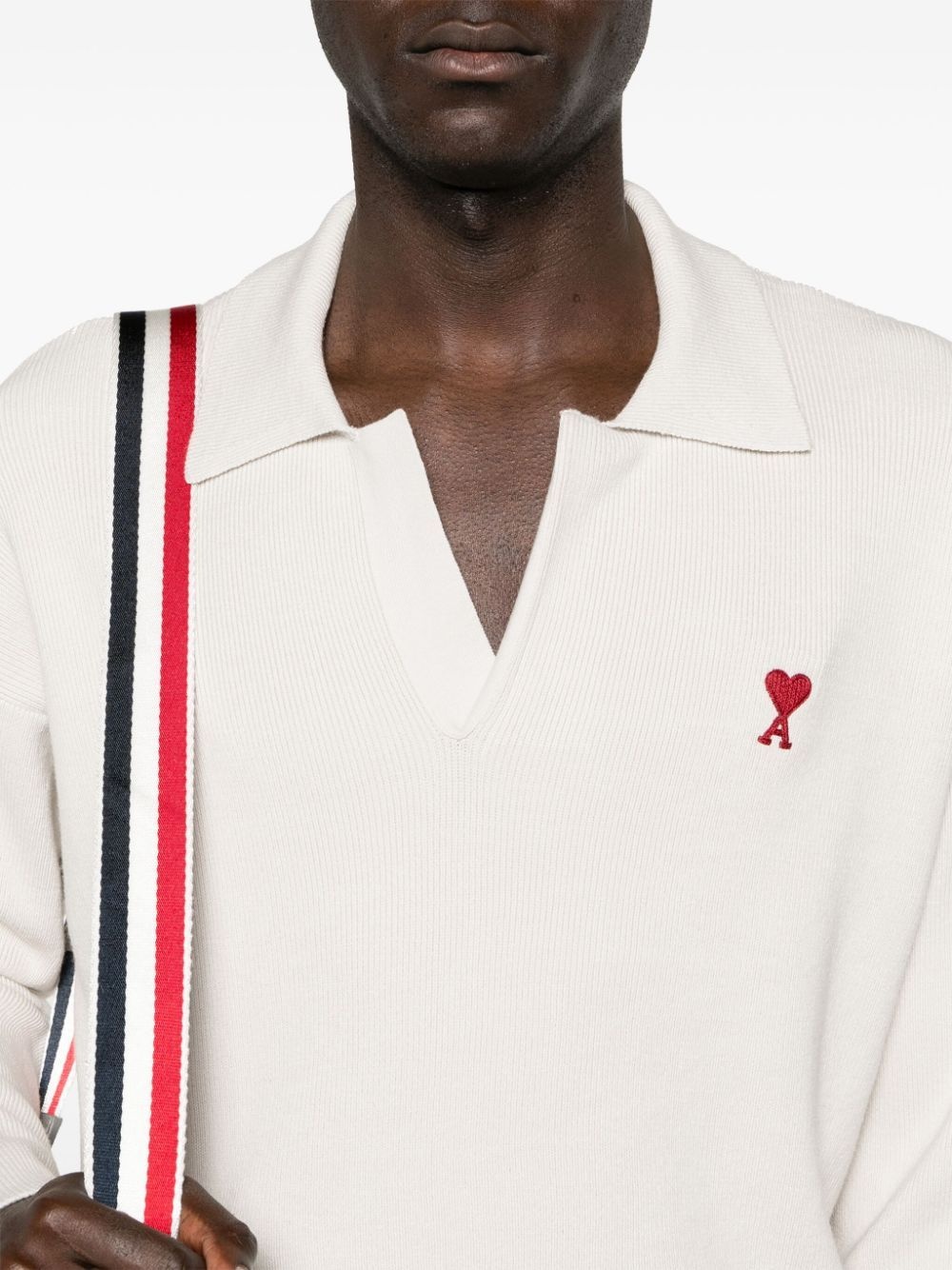 spread-collar ribbed jumper - 4
