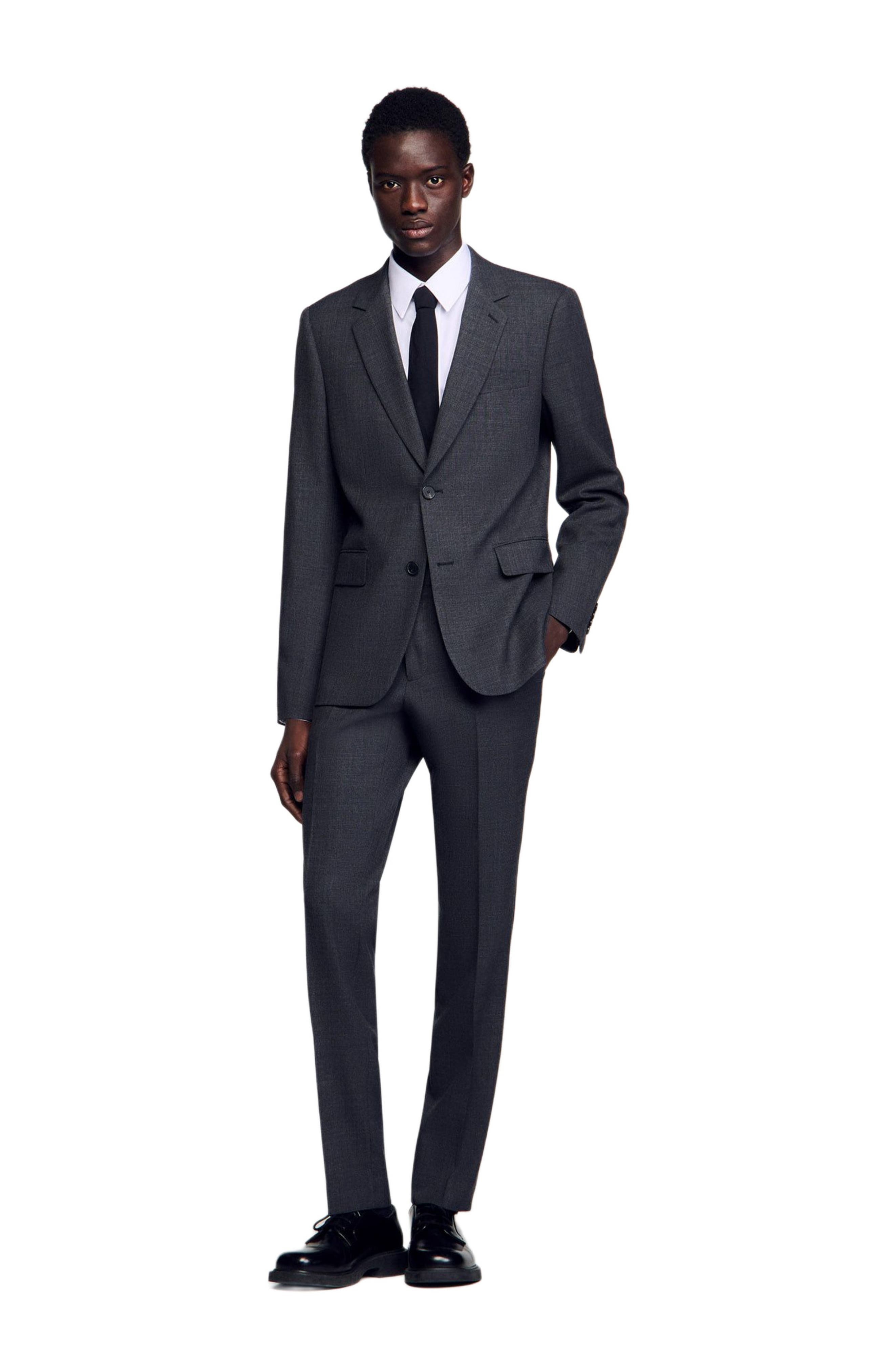 SANDRO Wool suit jacket in Mocked Grey at Nordstrom - 6