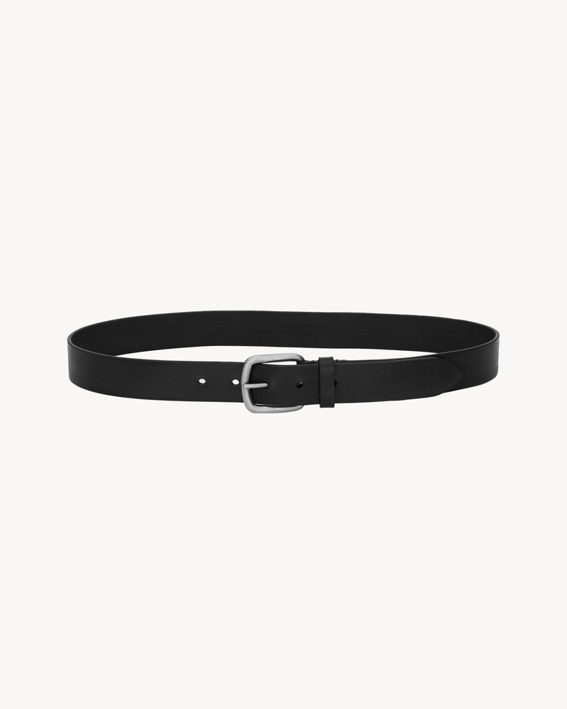 SAINT LAURENT RECTANGULAR BUCKLE BELT IN LEATHER outlook