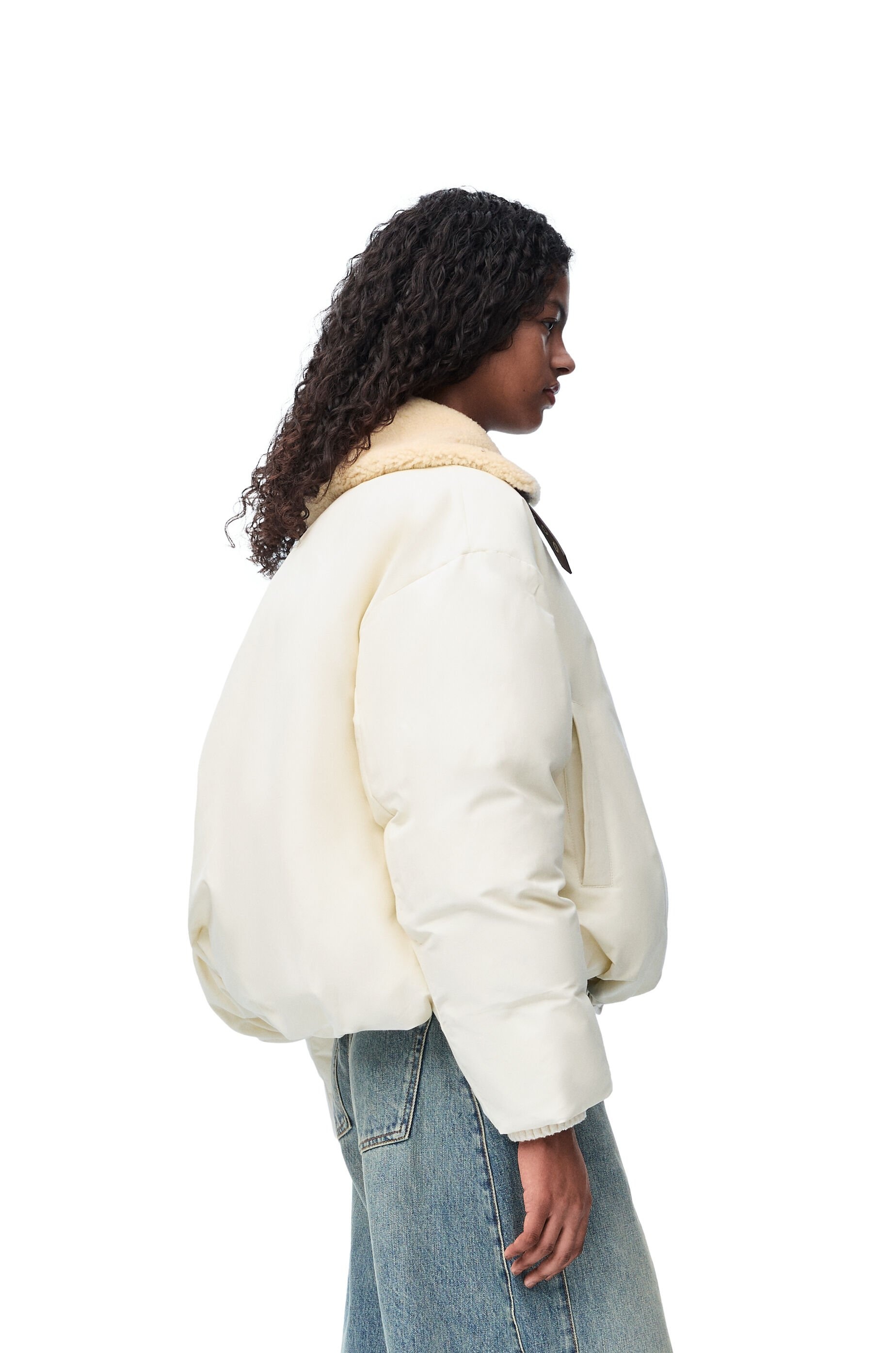 Puffer jacket in technical cotton blend - 5