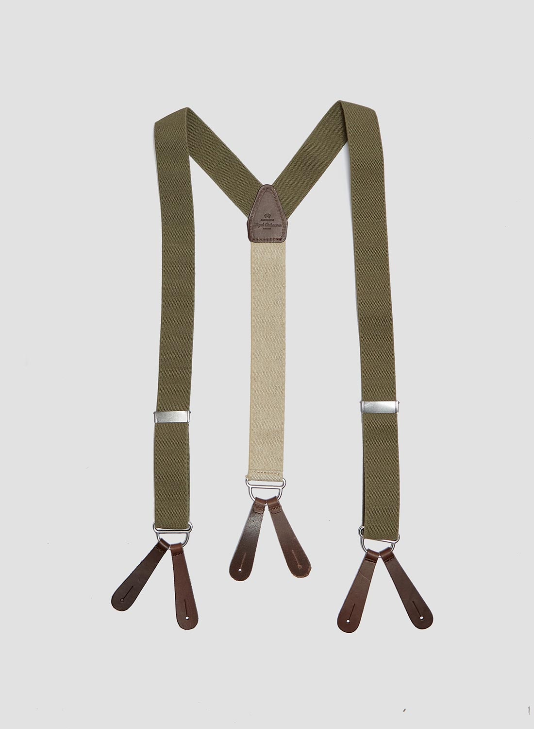 Workwear Braces in Army Green - 1