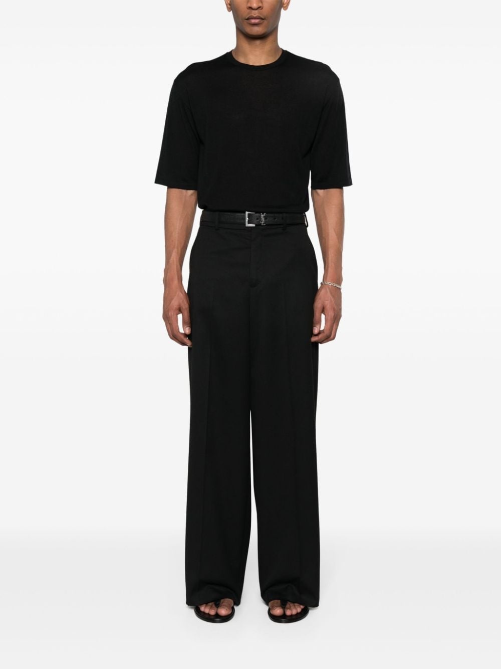 straight-hem knitted T-shirt - 2