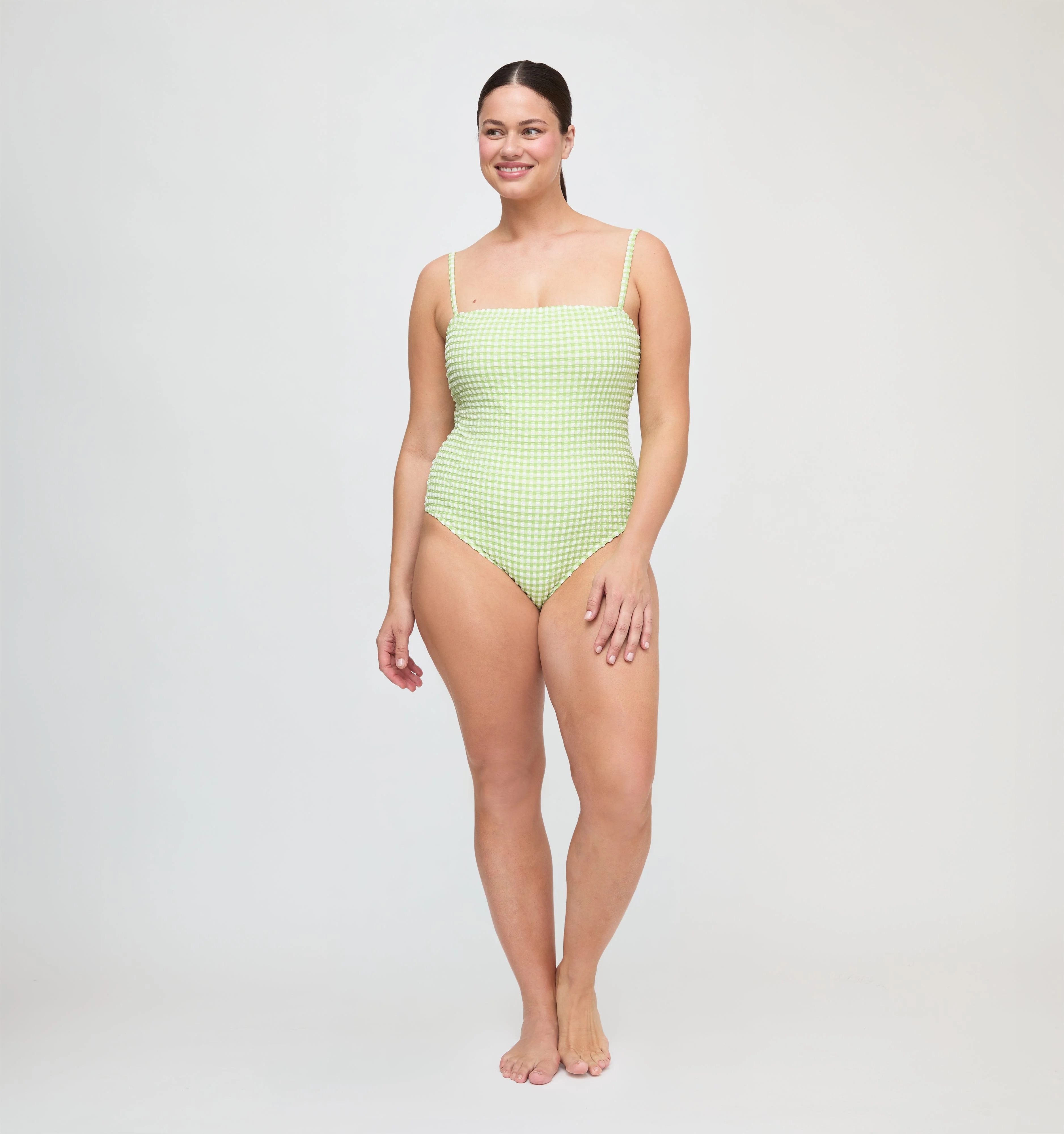 The Giana One Piece - Lime Gingham - 1