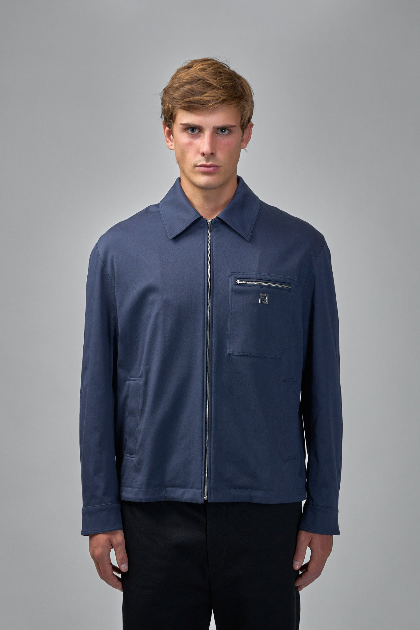 Jacket with Logo-Shaped Appliqué - 3