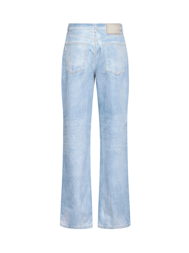 HAIKURE Blue cotton denim Korea slightly flared jeans outlook