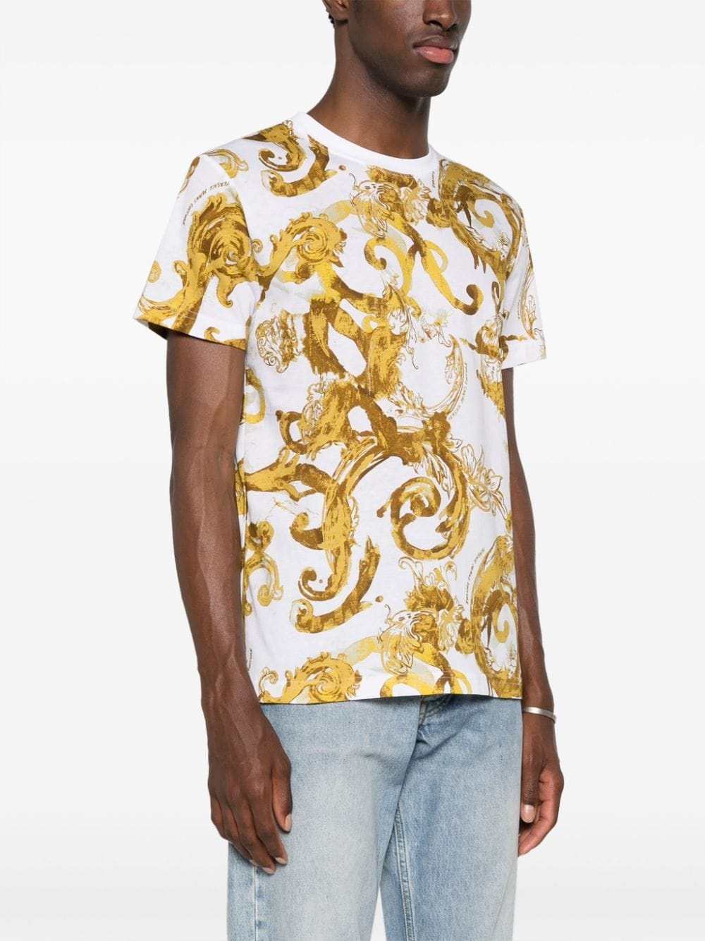 Baroque-print cotton T-shirt - 3