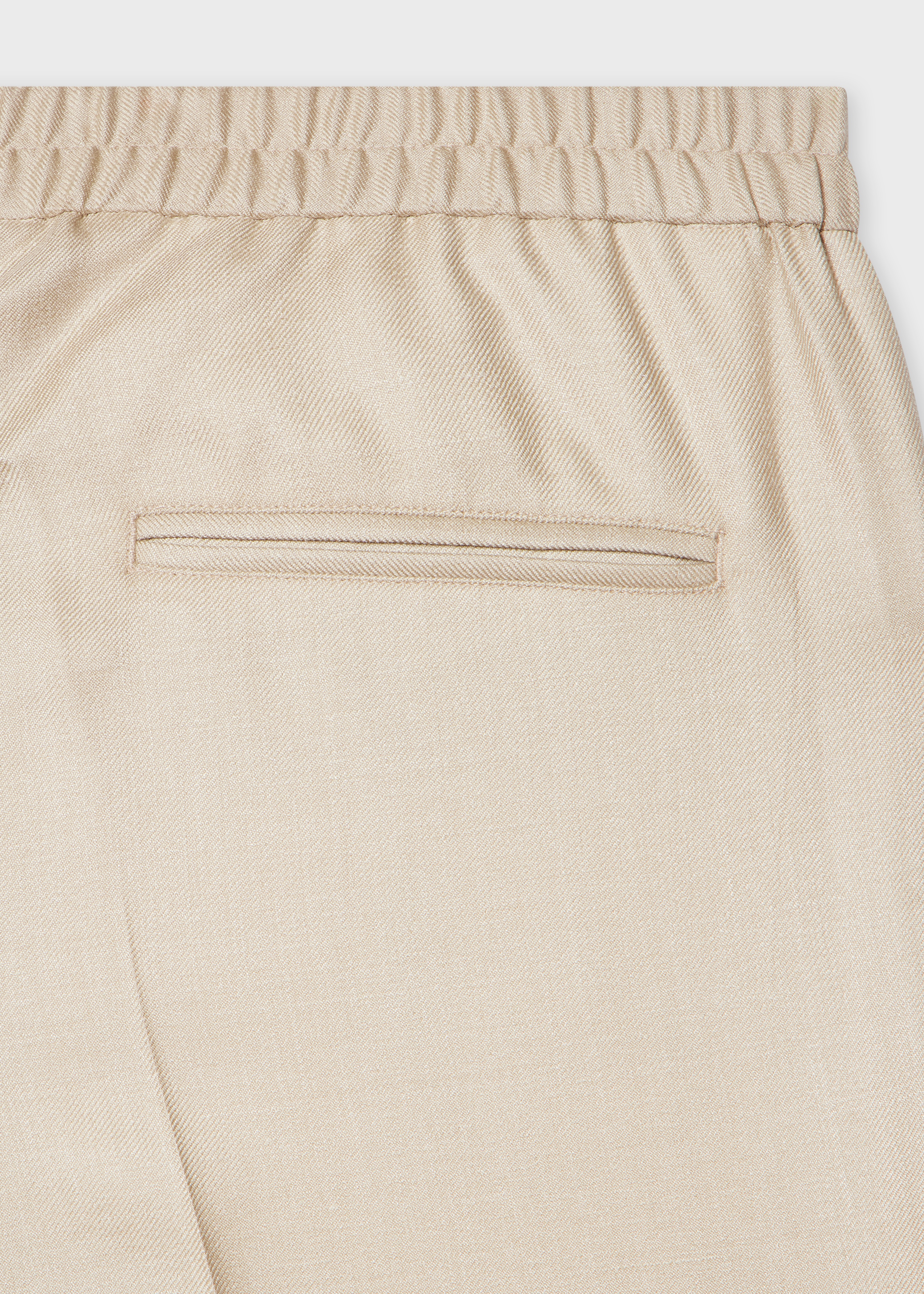 Light Camel Wool-Silk Elasticated-Waist Trousers - 2