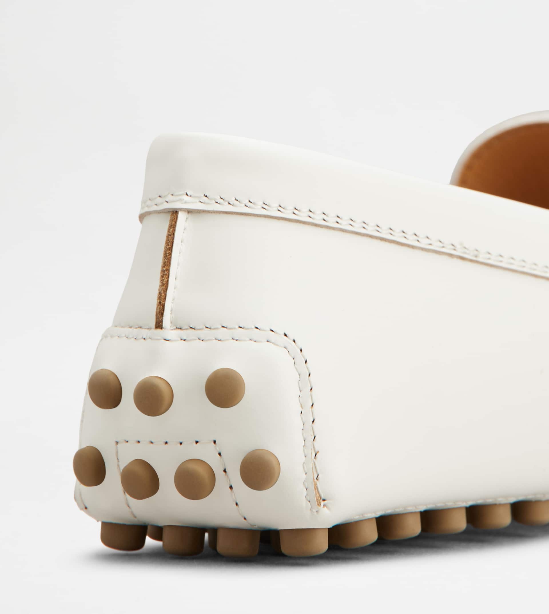GOMMINO DRIVING SHOES IN LEATHER - WHITE - 6