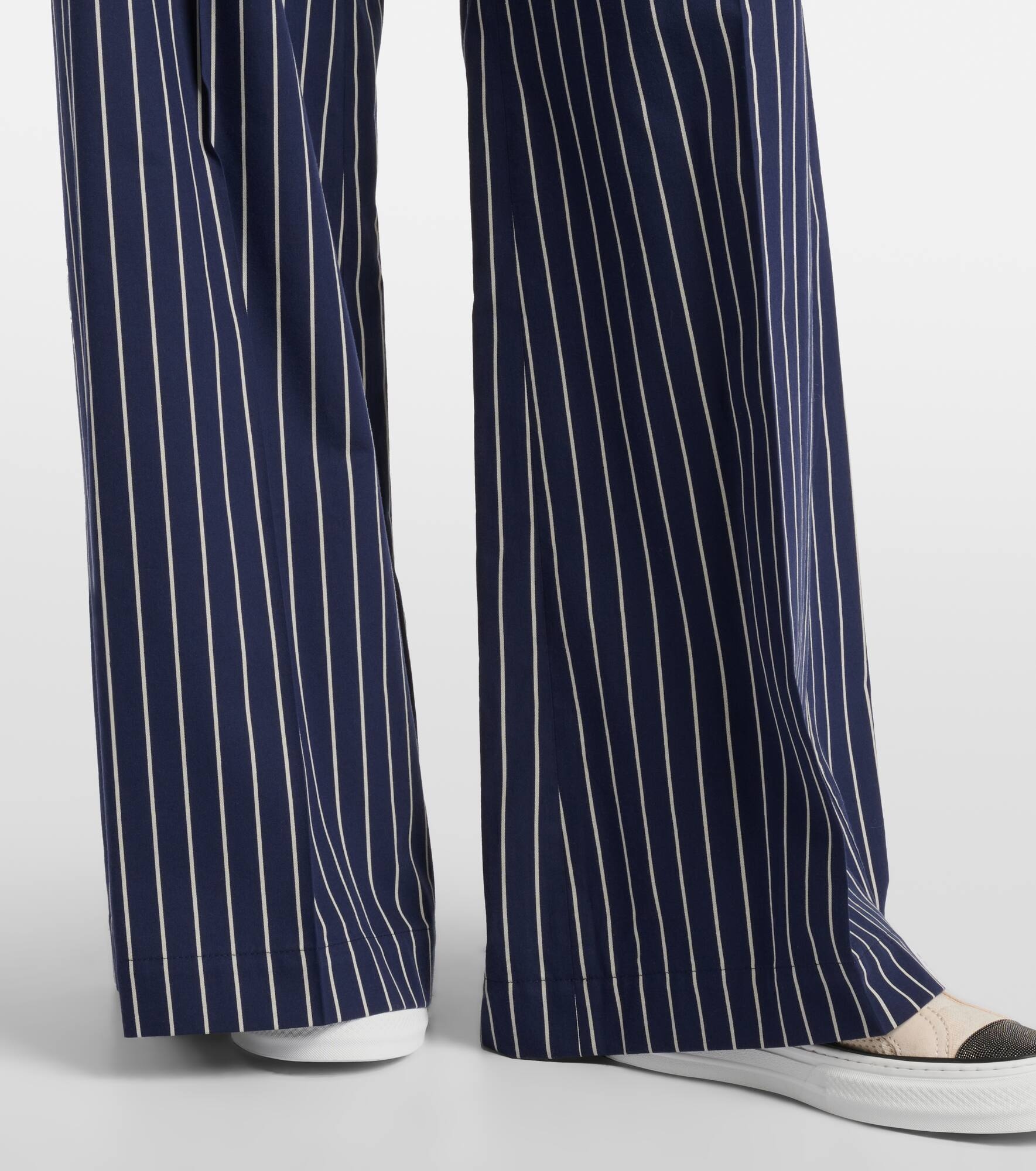 Cotton and silk wide-leg pants - 5