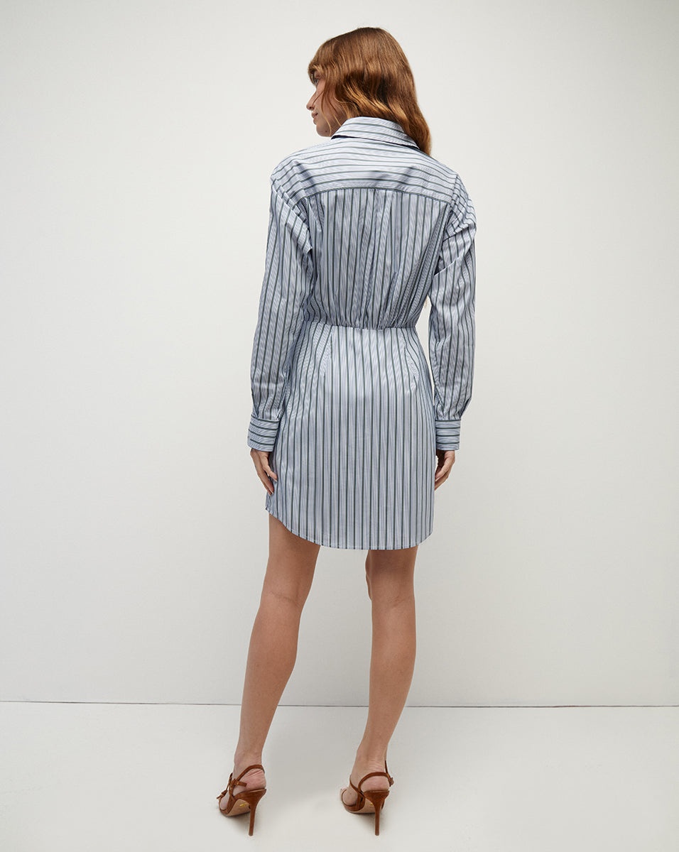 RAE STRIPED POPLIN SHIRTDRESS - 5