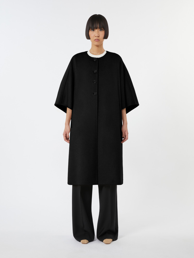 MORIANA Long cape in cashmere drap 3