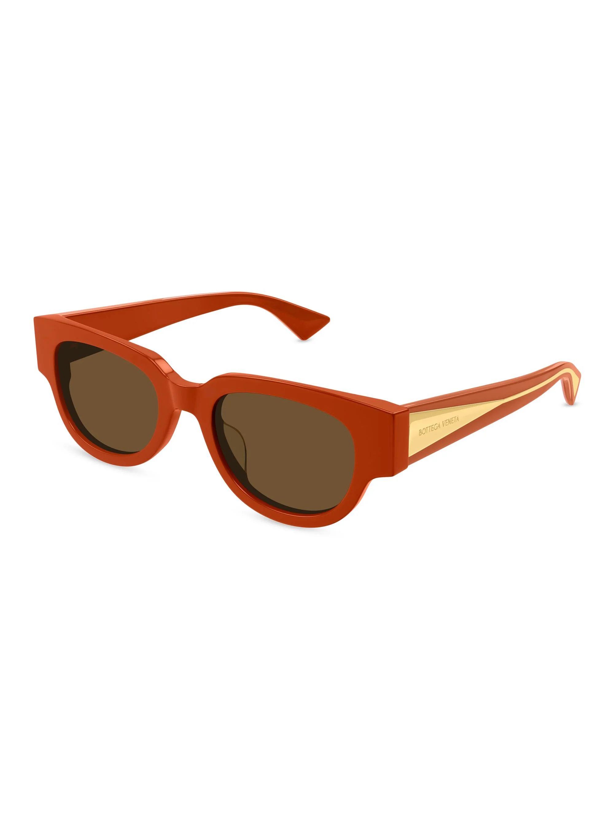 Women's Nude Triangle 52MM Cat-Eye Sunglasses - Orange Brown - 1