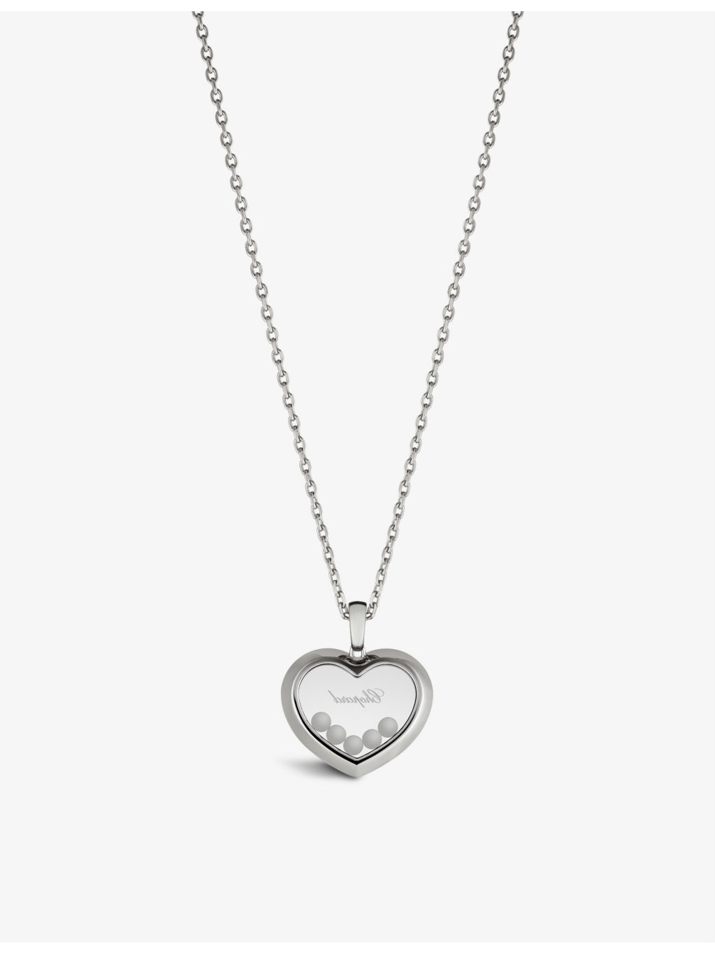 Happy Diamonds 18ct white-gold and 0.73ct round-cut diamond pendant necklace - 3