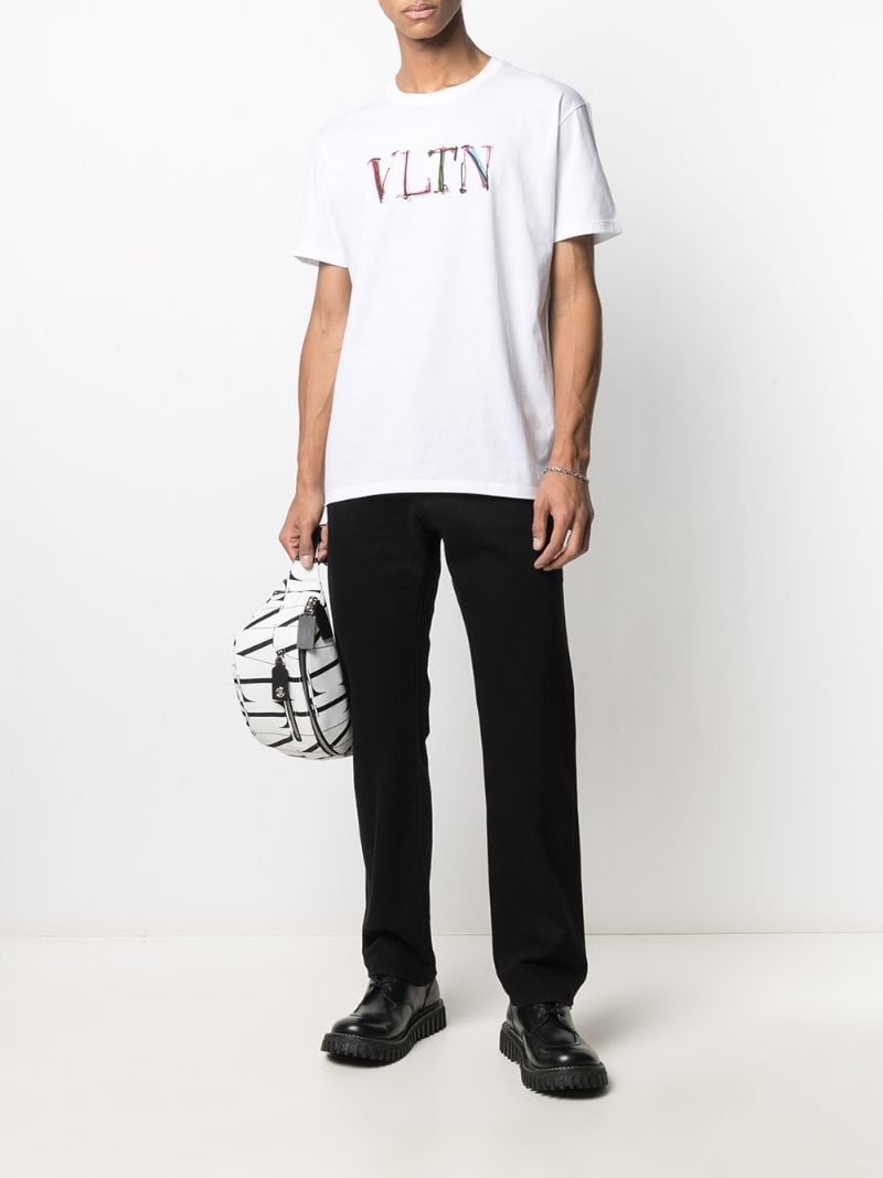 logo-patch straight-leg jeans - 2